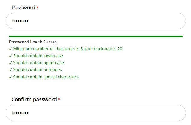 Creating Password