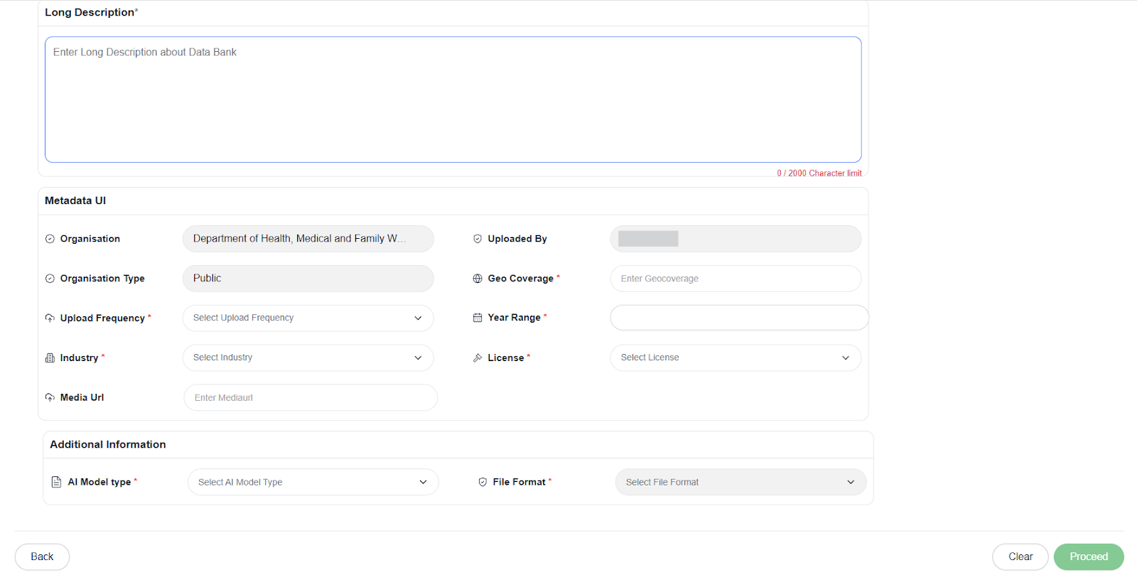 Enter AI Model Information